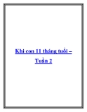 Khi con 11 tháng tuổi – Tuần 2