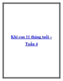 Khi con 11 tháng tuổi – Tuần 4