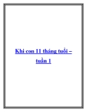 Khi con 11 tháng tuổi – tuần 1