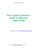 The Complete Newbie’s  Guide to Effective Copywriting