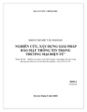 Nghiên cứu một số vấn đề kỹ thuật, công nghệ chủ yếu trong thương mại điện tử và triển khai thử nghiệm  (sản phẩm 2)