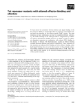 Báo cáo khoa học: Tet repressor mutants with altered effector binding and allostery