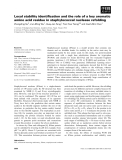 Báo cáo khoa học: Local stability identiﬁcation and the role of a key aromatic amino acid residue in staphylococcal nuclease refolding