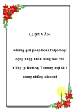 Luận văn:  Những giải pháp hoàn thiện hoạt động nhập khẩu hàng hóa của Công ty Dịch vụ Thương mại số I trong những năm tới