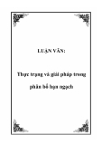 LUẬN VĂN:  Thực trạng và giải pháp trong phân bổ hạn ngạch