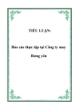 TIỂU LUẬN:  Báo cáo thực tập tại Công ty may Hưng yên