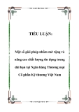 Tiểu luận: Một số giải pháp nhằm mở rộng và nâng cao chất lượng tín dụng trung dài hạn tại Ngân hàng Thương mại Cổ phần Kỹ thương Việt Nam