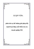 LUẬN VĂN:  phân tích cụ thể những giải pháp đầy mạnh hoạt động xuất khẩu của các doanh nghiệp FDI