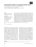 Báo cáo khoa học: Conformational studies of a hyperthermostable enzyme