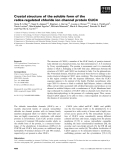 Báo cáo khoa học: Crystal structure of the soluble form of the redox-regulated chloride ion channel protein CLIC4