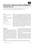 Báo cáo khoa học: Analysis of the contribution of changes in mRNA stability to the changes in steady-state levels of cyclin mRNA in the mammalian cell cycle