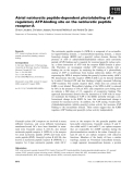 Báo cáo khoa học: Atrial natriuretic peptide-dependent photolabeling of a regulatory ATP-binding site on the natriuretic peptide receptor-A