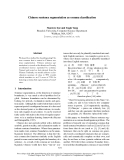 Báo cáo khoa học: "Chinese sentence segmentation as comma classiﬁcation"