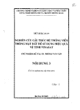 Nghiên cứu cấu trúc hệ thống viễn thông mặt đất để sử dụng hiệu quả vệ tinh vinasat ( nội dung 3)