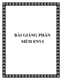 BÀI GIẢNG PHẦN MỀM ENVI