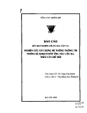 Nghiên cứu xây dựng hệ thống thông tin thống kê KH& CN đáp ứng yêu cầu quản lý theo cơ chế mới