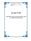 LUẬN VĂN: Hoàn thiện công tác kế toán doanh thu, chi phí và xác định kết quả kinh doanh