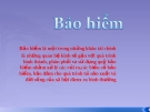 Bài giảng về: Bảo hiểm