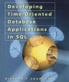 DEVELOPING TIME-ORIENTED DATABASE APPLICATIONS IN SQL