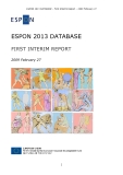 ESPON 2013 DATABASE    FIRST INTERIM REPORT 