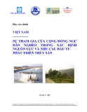 báo cáo: VIỆT NAM  SỰ THAM GIA CỦA CỘNG ĐỒNG NGƯ DÂN NGHÈO TRONG XÁC ĐỊNH NGUỒN LỰC VÀ NHU CẦU ĐẦU TƯ PHÁT TRIỂN THỦY SẢN