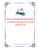 BÁO CÁO TÌNH HÌNH THỊ TRƯỜNG LAO ĐỘNG 3 HUYỆN DỰ ÁN, TỈNH QUẢNG NAM