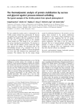 Báo cáo khoa học:  The thermodynamic analysis of protein stabilization by sucrose and glycerol against pressure-induced unfolding The typical example of the 33-kDa protein from spinach photosystem II