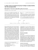 Báo cáo khoa học: A unique variant of streptococcal group O-antigen (C-polysaccharide) that lacks phosphocholine