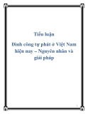 Tiểu luận Đình công tự phát ở Việt Nam hiện nay – Nguyên nhân và giải pháp