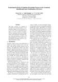 Báo cáo khoa học: "Examining the Role of Linguistic Knowledge Sources in the Automatic Identification and Classification of Reviews"