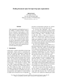 Báo cáo khoa học: "Finding document topics for improving topic segmentation"