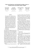 Báo cáo khoa học: "Using Lexical Dependency and Ontological Knowledge to Improve a Detailed Syntactic and Semantic Tagger of English"