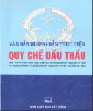 Quy chế đấu thầu - Văn bản hướng dẫn thực hiện