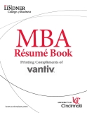 MBA Résumé Book Printing Compliments of VANTIV