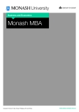 Business and Economics Monash MBA