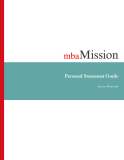 MBA MISSION: Personal Statement Guide