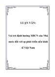 LUẬN VĂN:  Vai trò định hướng XHCN của Nhà nước đối với sự phát triển nền kinh tế Việt Nam