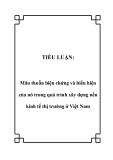 TIỂU LUẬN:  Mâu thuẫn biện chứng và biểu hiện của nó trong quá trình xây dựng nền kinh tế thị trường ở Việt Nam