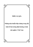 TIỂU LUẬN:  Những mâu thuẫn biện chứng trong nền kinh tế thị trường định hướng xã hội chủ nghĩa ở Việt Nam