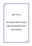 TIỂU LUẬN:  Quy luật mâu thuẫn trong quá trình xã hội nền kinh tế mới ở nước ta hiện nay