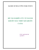 ĐỀ TÀI:NGHIÊN CỨU VỀ NGÀNH  KHUÔN MẪU THIẾT KẾ KHUÔN   CATIA