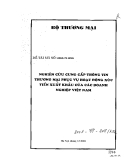 Nghiên cứu cung cấp thông tin thương mại phục vụ hoạt động xúc tiến xuất khẩu của doanh nghiệp Việt Nam