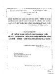 Hệ thống quan điểm và phường pháp luận đề xuất chính sách và biện pháp pháp triển bền vững kinh tế xã hội văn hóa vùng Đồng Tháp Mười