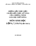 HƯỚNG DẪN THỰC HIỆN  CHUẨN KIẾN THỨC, KỸ NĂNG CỦA CHƯƠNG TRÌNH  GIÁO DỤC PHỔ THÔNG MÔN SINH HỌC  LỚP 6, 7, 8 & 9 (CẤP THCS) - Lớp 8