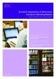 Economic Implications of Alternative  Scholarly Publishing Models