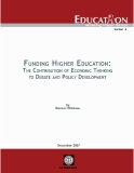 Funding Higher Education: The Contribution of Economic Thinking to Debate and Policy Development 