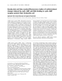 Báo cáo khoa học: Steady-state and time-resolved ﬂuorescence studies of conformational changes induced by cyclic AMP and DNA binding to cyclic AMP receptor protein from Escherichia coli