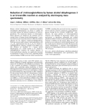 Báo cáo khoa học:  Reduction of S-nitrosoglutathione by human alcohol dehydrogenase 3 is an irreversible reaction as analysed by electrospray mass spectrometry