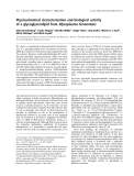 Báo cáo khoa học:  Physicochemical characterization and biological activity of a glycoglycerolipid from Mycoplasma fermentans