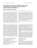 Báo cáo khoa học: RE-1 silencing transcription factor (REST) regulates human synaptophysin gene transcription through an intronic sequence-speciﬁc DNA-binding site Michael Lietz, Mathias Hohl and Gerald Thiel Department of Medical Biochemistry and Molecular 